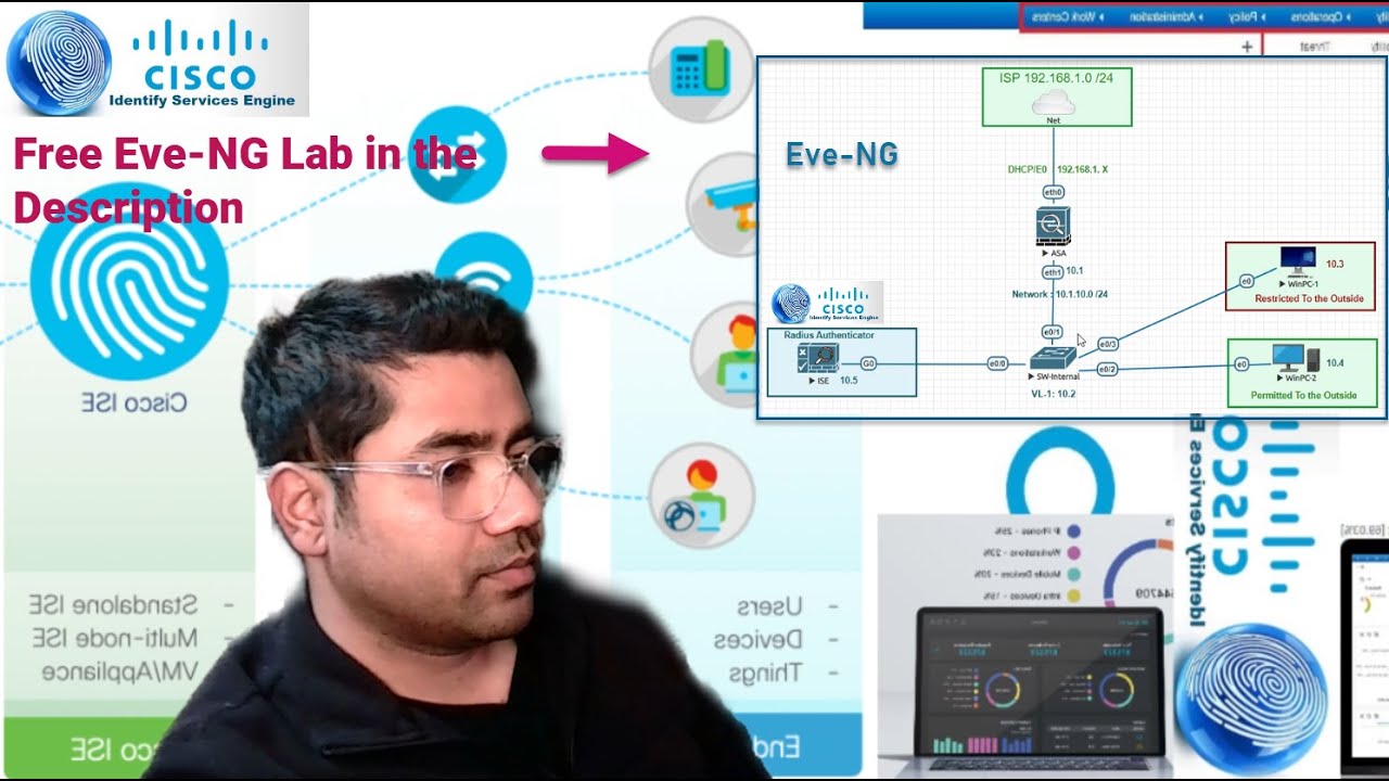 Cisco ISE (Radius Server) MAB with Wired Dot1X Authentication configuration || EVE-NG Full Lab