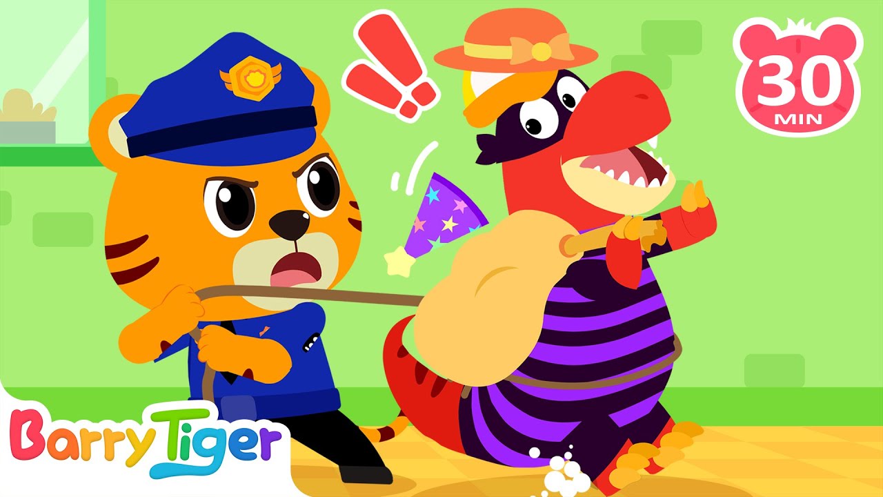 Hurry! Catch the Hat Thief! 🎩💨 Police Rescue Adventure | Cartoon Detective Story | BarryTiger