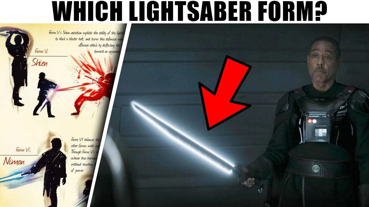 Which Lightsaber Form did Moff Gideon use in The Mandalorian?