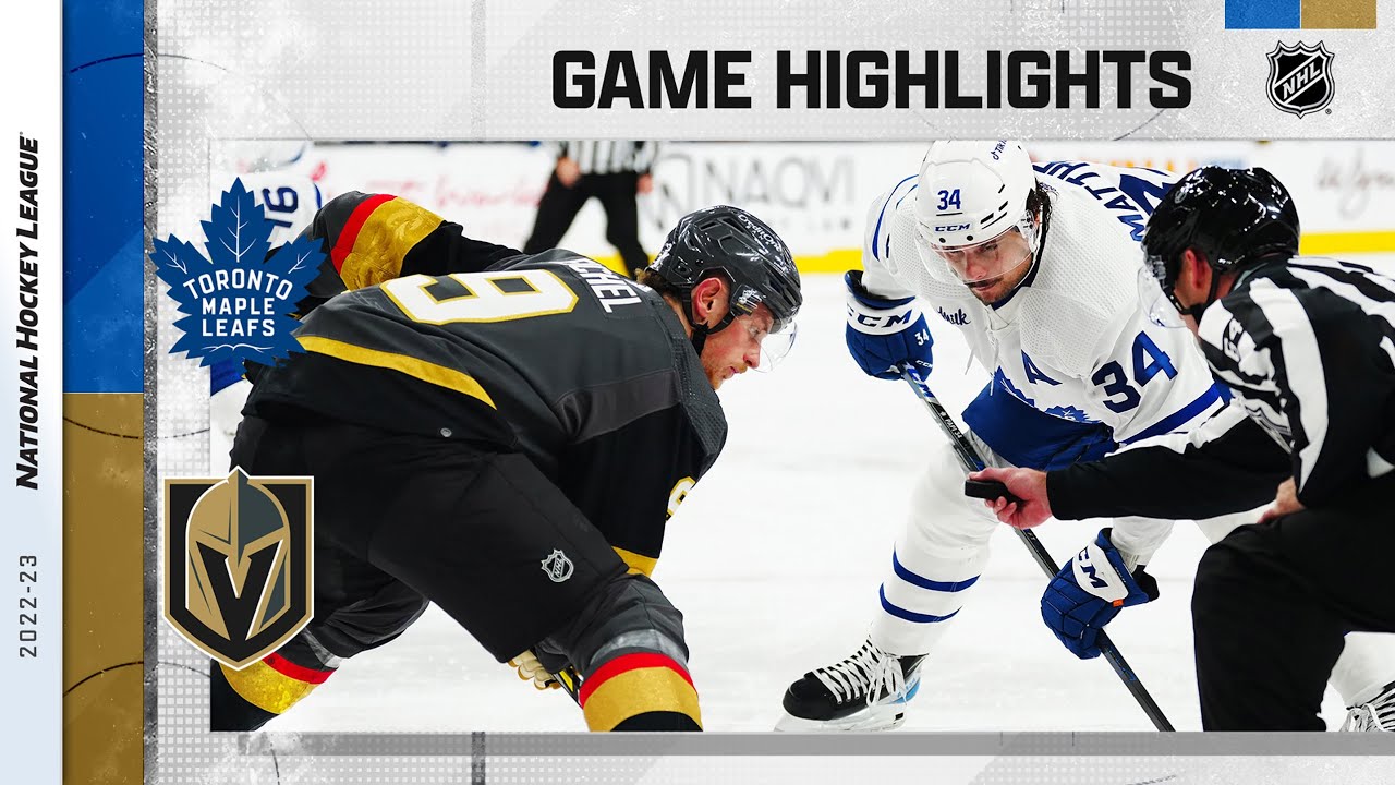 Maple Leafs @ Golden Knights 10/24 | NHL Highlights 2022