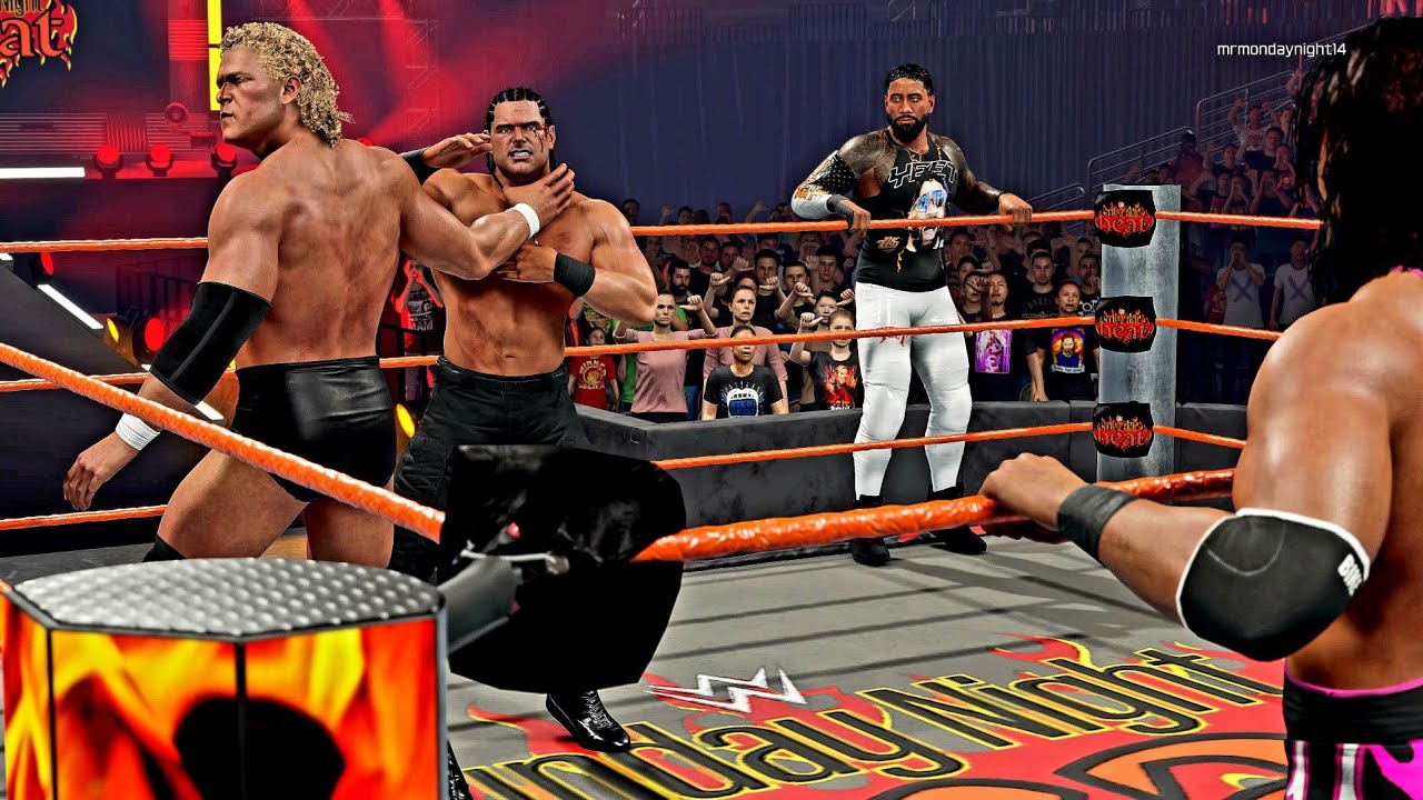 WWE 2K25 SID JUSTICE/JEY USO VS BRITISH BULLDOG/BRET HART SUNDAY NIGHT HEAT! 