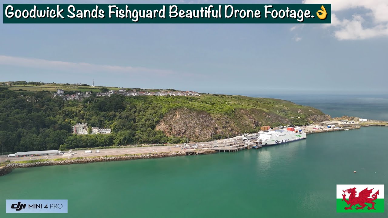 Goodwick Sands Fishguard Pembrokeshire | Stunning Coastal Drone Footage 4K | DJI Mini 4 Pro