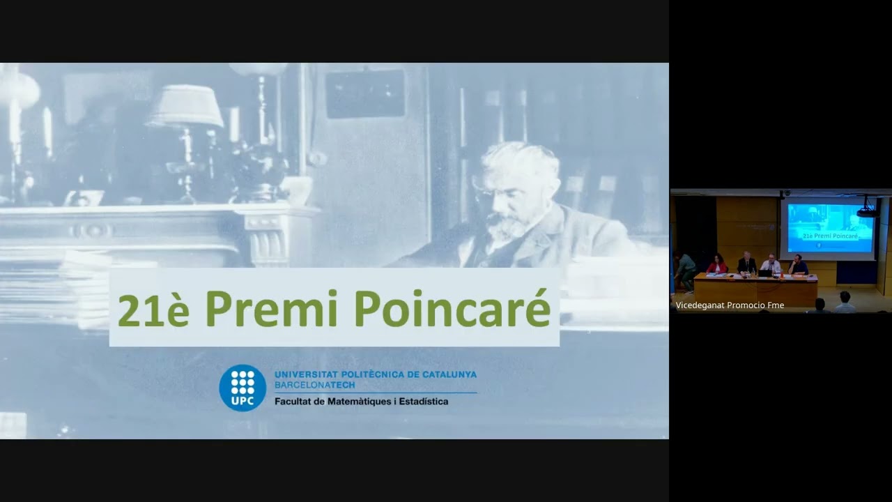 Acte de lliurament del Premi Poincaré 2024 al millor TR de Batxillerat en Matemàtiques. 22 maig 2024