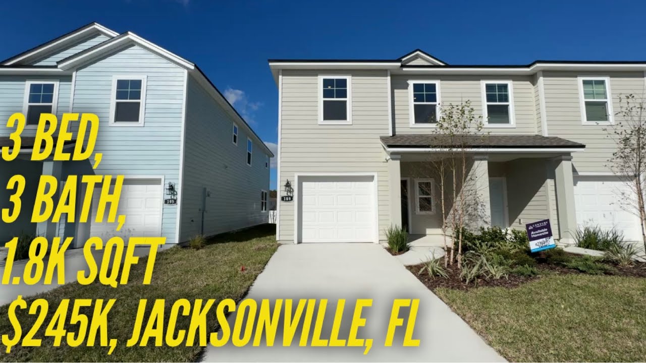 New 3-bed, 3-bath smart townhouse, $245k, 1,800 sqft in Jacksonville, FL