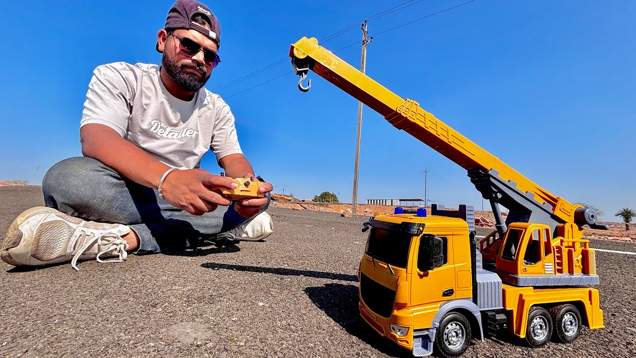 Remote Controlled RC JCB Hydra Crane Machine Unboxing 14 Tan |