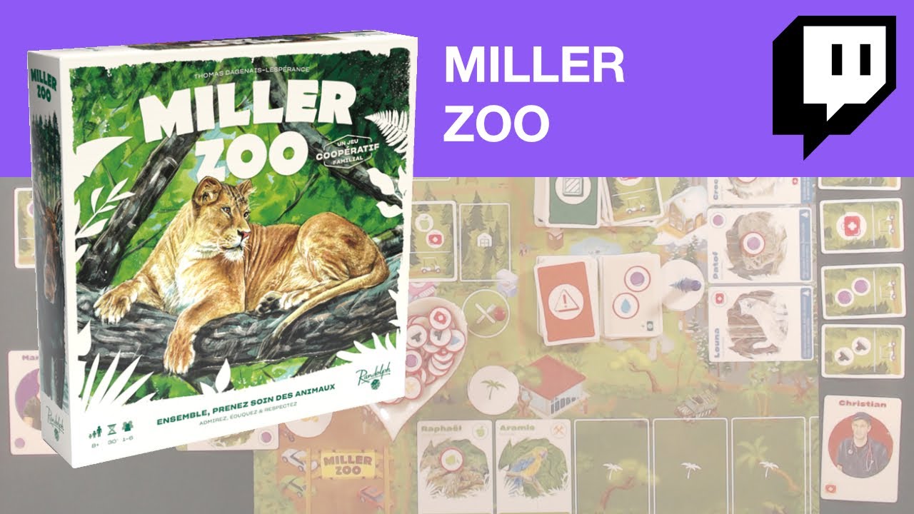 Miller Zoo - jeu de société à 2 joueurs - Replay du live (J2S)