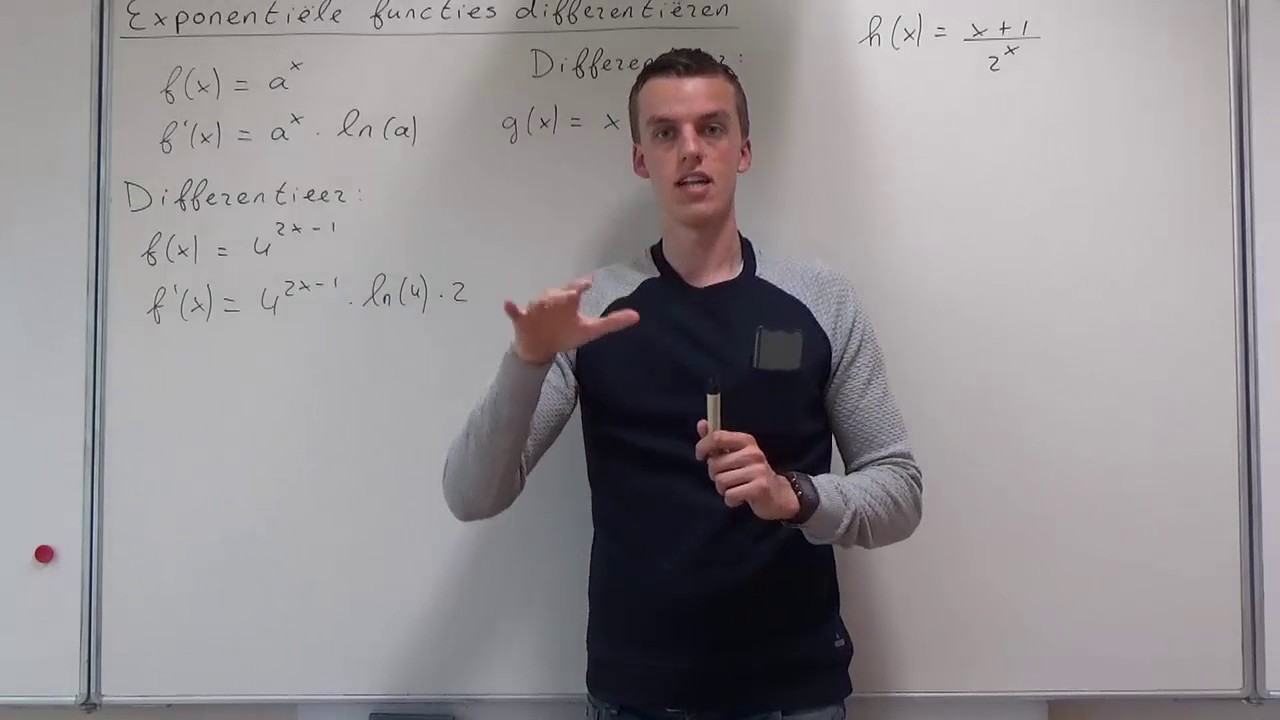 Exponentiële functies differentiëren (VWO wiskunde B)