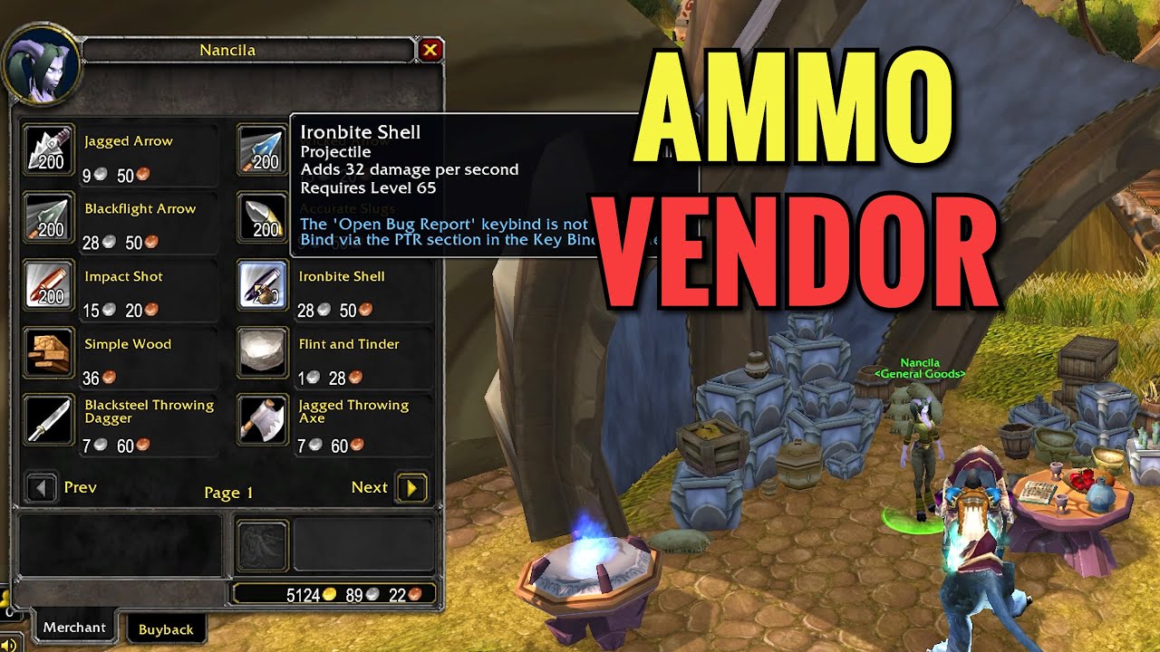 Telaar Hunter Ammo Vendor (WoW TBC)