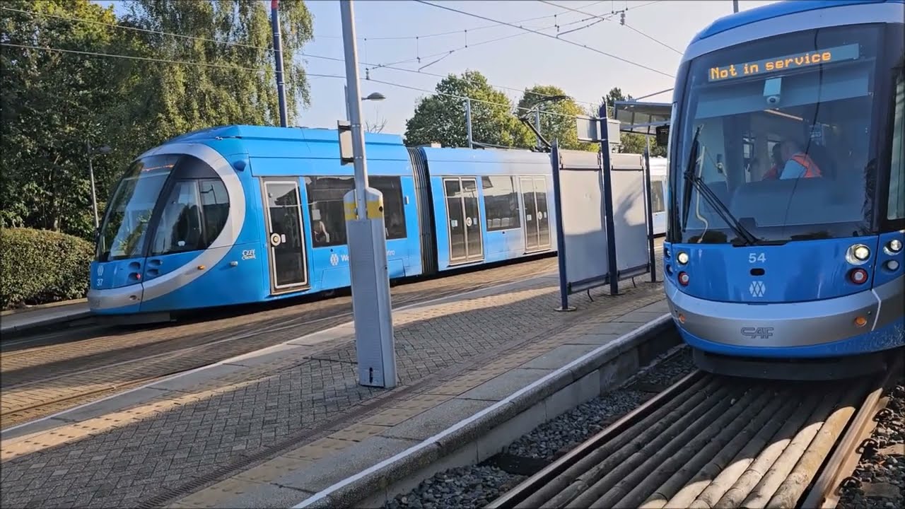 362 - West Midlands Metro: Wednesbury Parkway on Friday 29th September 2023 includes CAF 54 on test.