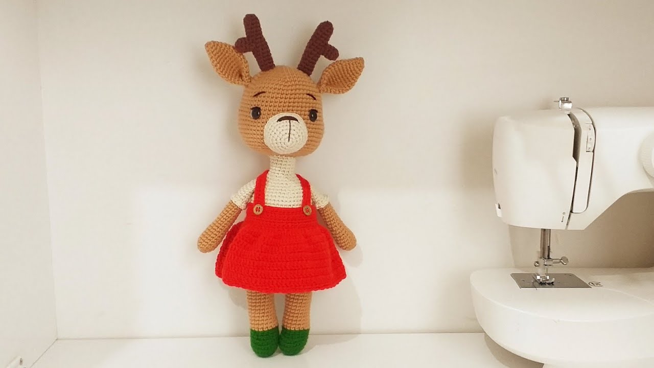 غزاله 🦌كرسمس🎄 اميجرومي كروشيه      جزء 1 پاترون اليد