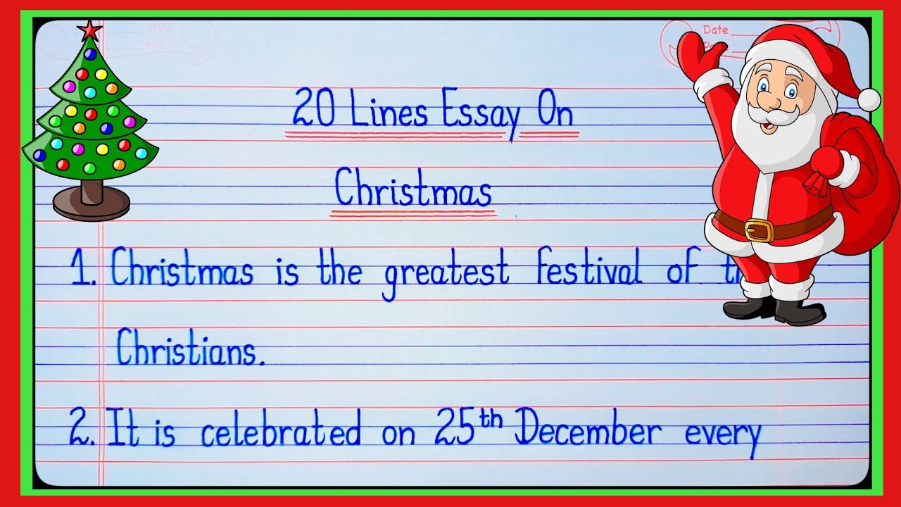 20 Easy Lines on Christmas Day In English l Short Essay On Christmas l Essay Writing l Christmas Day