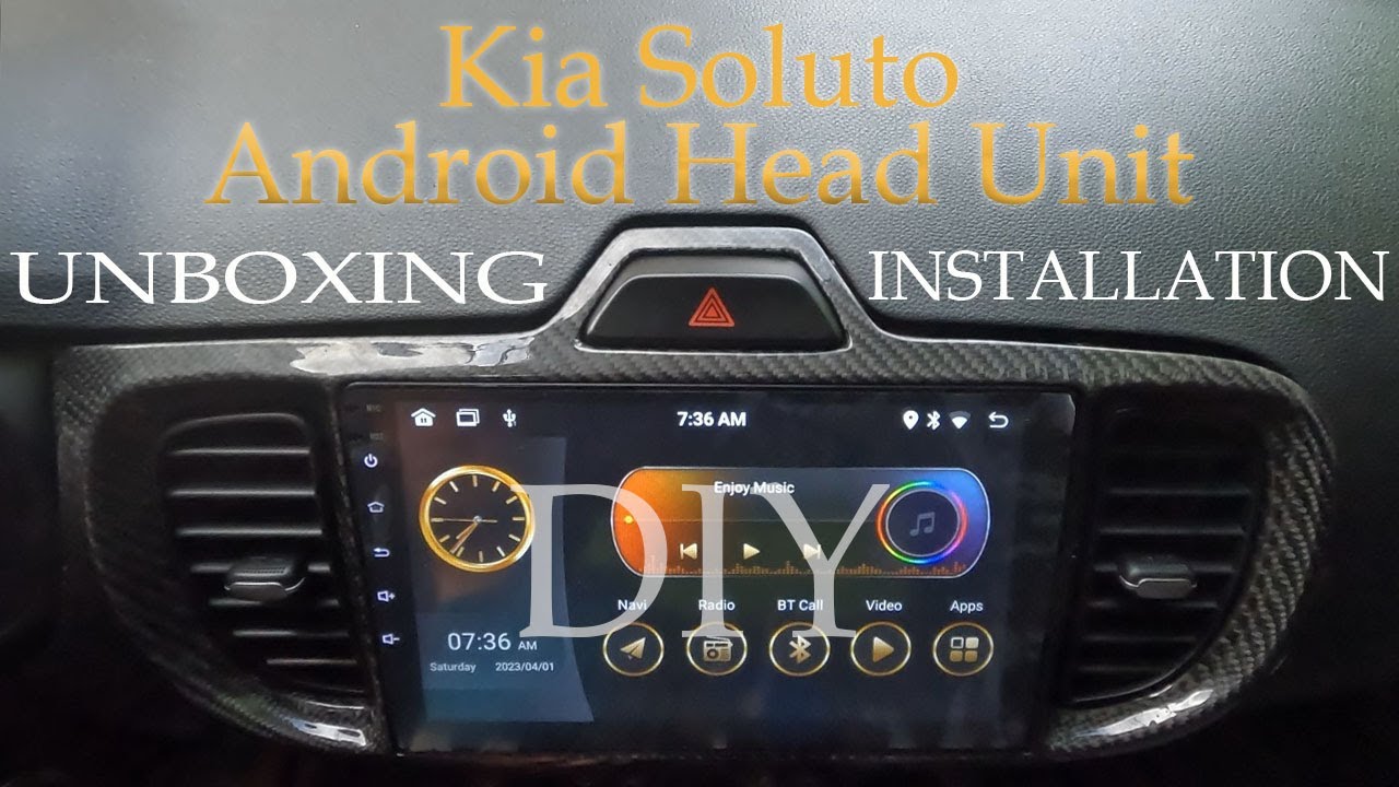 Kia Soluto Android Head Unit Unboxing and Installation with Carbon Fiber Laminated Frame | DIY