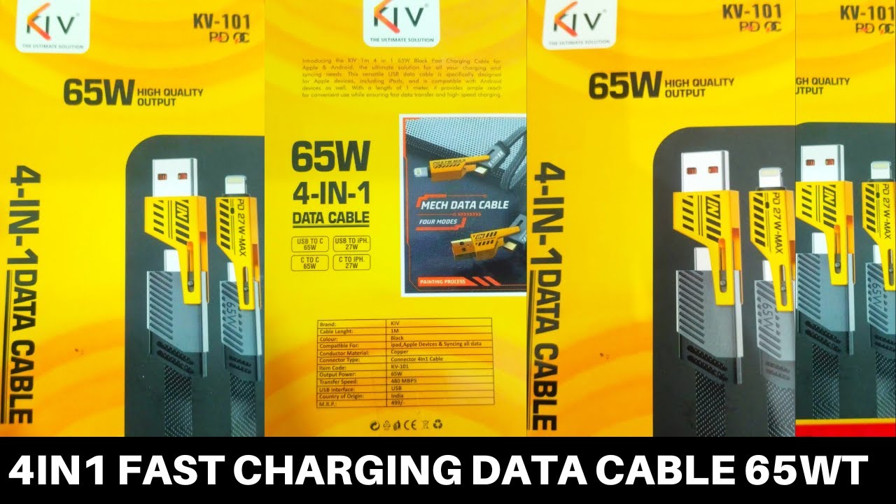 4in1 fast charging data cable 2025