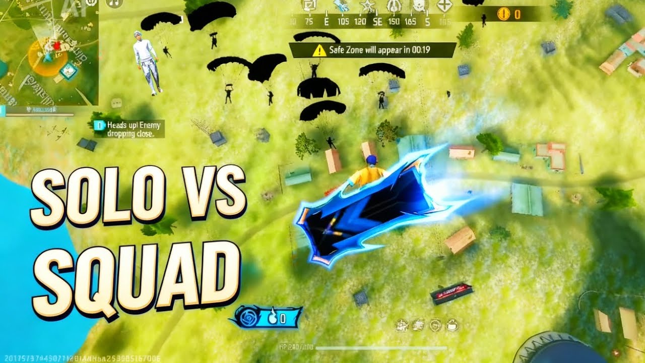 SOLO vs SQUAD 😱 1v4 Clutch in BR Rank | Free Fire Insane Gameplay 🔥