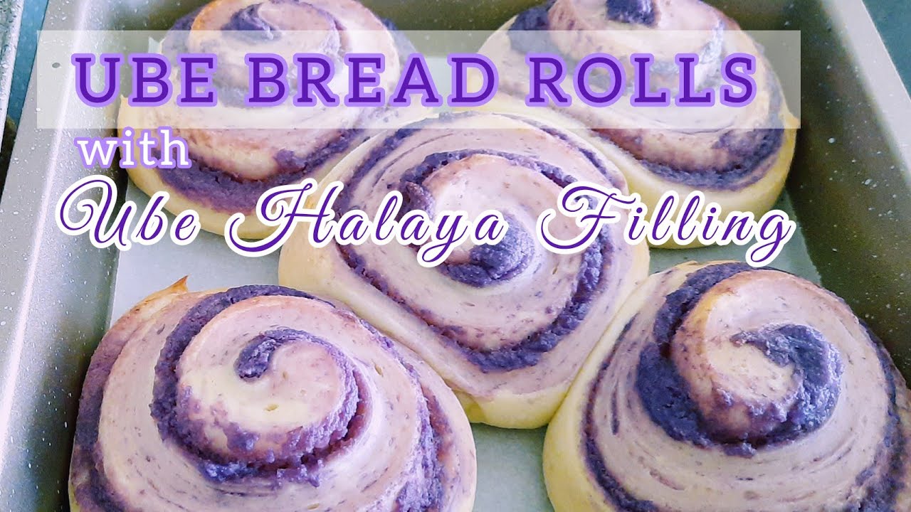 UBE BREAD ROLLS WITH UBE HALAYA FILLING