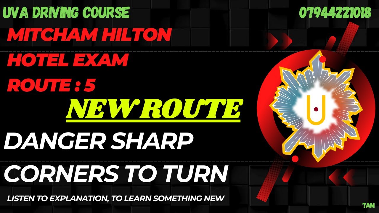 MITCHAM REAL DRIVING TEST EXAM ROUTE : 5|HILTON HOTEL HARDEST/TRICKY/CHALLENGING NEW EXAM ROUTE2025|