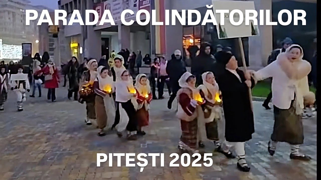 [4K][20 DECEMBRIE 2025]🎄 PITEȘTI  ,ROMÂNIA - PARADA COLINDĂTORILOR !