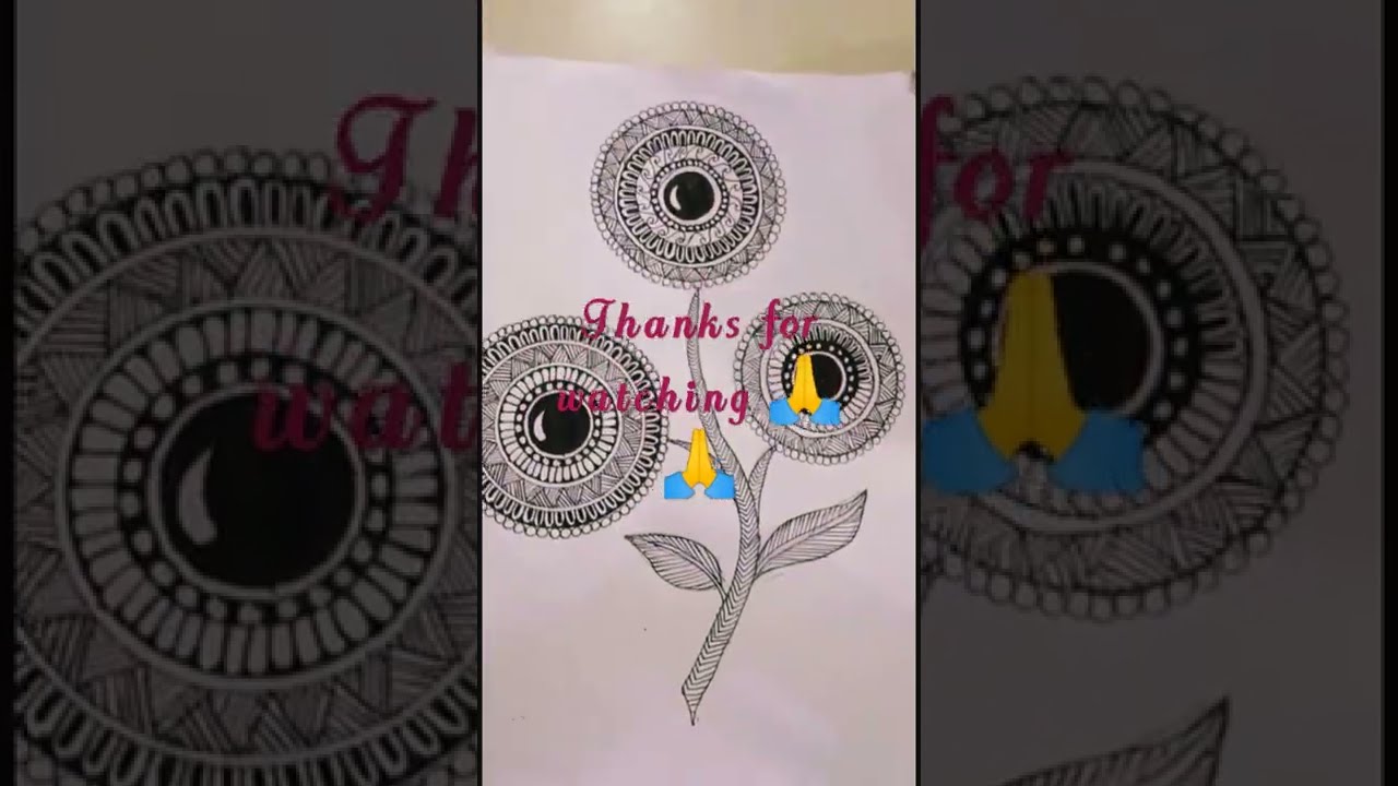 new💐mandala art. day22🤩of 30days mandala art challenge. #30dayschallenge #manyaartandcraft #flowers