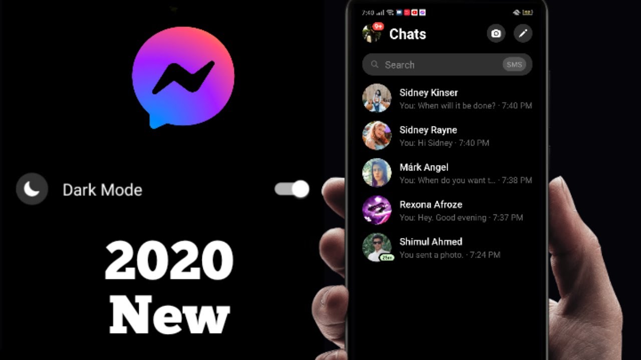 How to Enable Dark Mood on Facebook Messenger 2020 || Messenger Dark Mood
