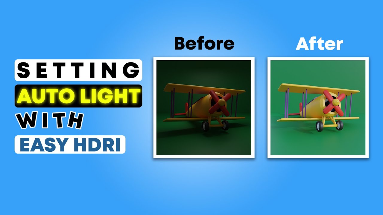 Setting Auto Light in Blender with Easy HDRI