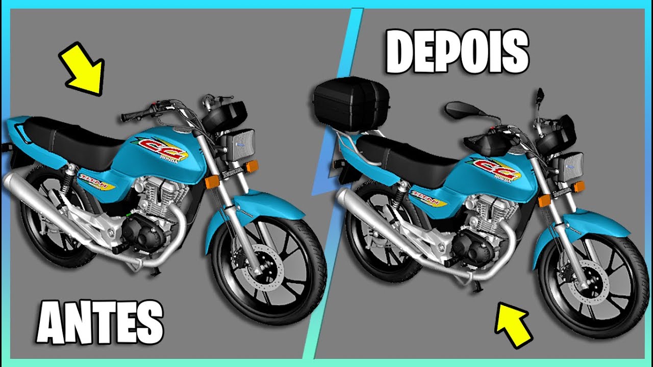 TUTORIAL DE COMO COLOCAR OS RETROVISOR, BAÚ E OS PROTETOR DE MÃO NA MOTO 🔥 ZMODELER