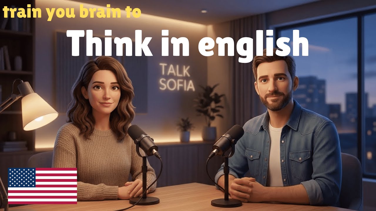 Train Your Brain to Think in English | Easy English Conversation Speaking Practice Podcast