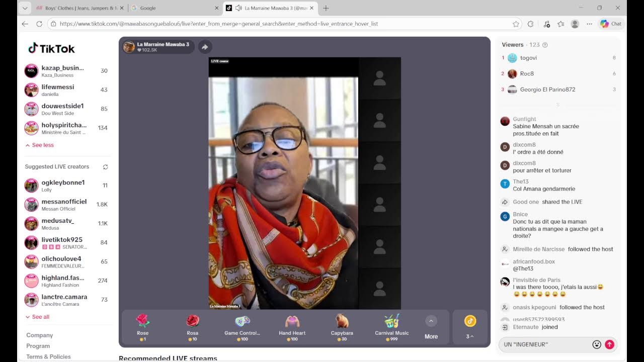 LA MARRAINE MAWABA EN LIVE!