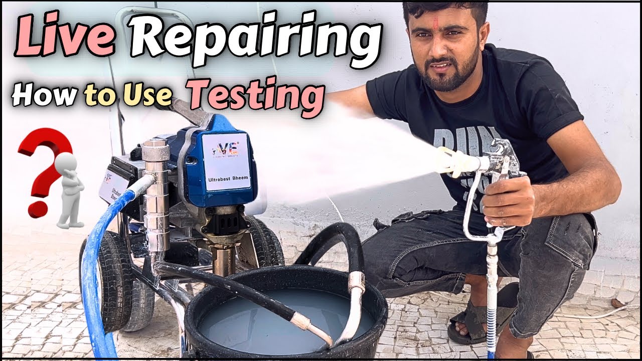 How to Assemble Repair Part On Airless Spray Machine | How to Use Airless Spray Machine