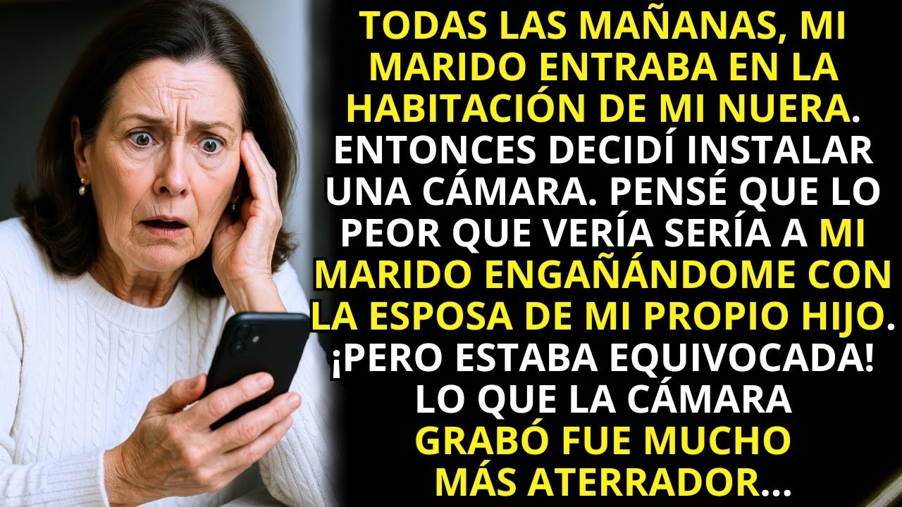 Mi marido entraba en el cuarto de mi nuera todas las mañanas… y lo que vi en el vídeo me paralizó...