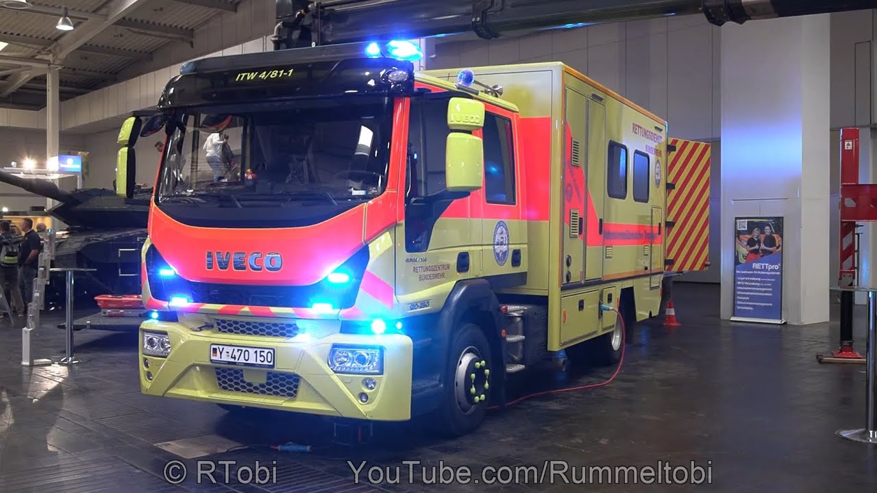German Army EMS MICU (Mobile Intensive Care Unit) &ndash; exterior, lighting & interior &ndash; Interschutz 2022