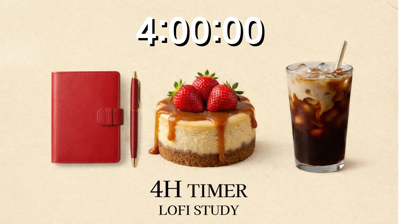 4 Hour Winter Lofi Focus Timer ⏳ | Study & Work