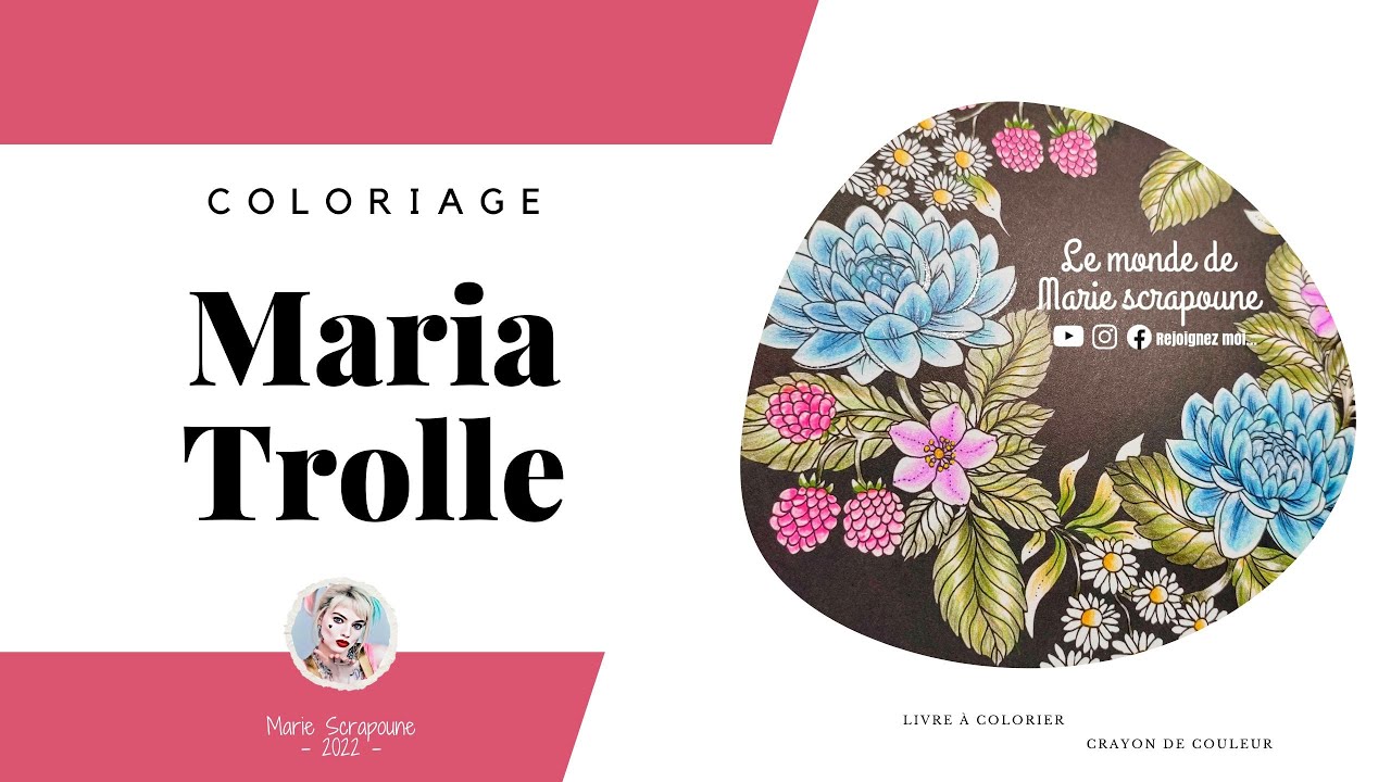 ASTUCE & TUTO Coloriage aux crayons de couleurs livre de Maria Trolle. Colorier ensemble :)