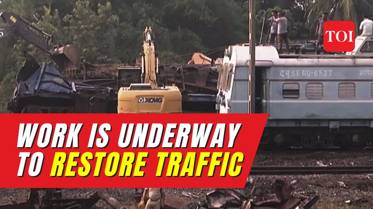 Balasore train mishap: Damaged bogies removed, track rapairing underway to restore rail traffic