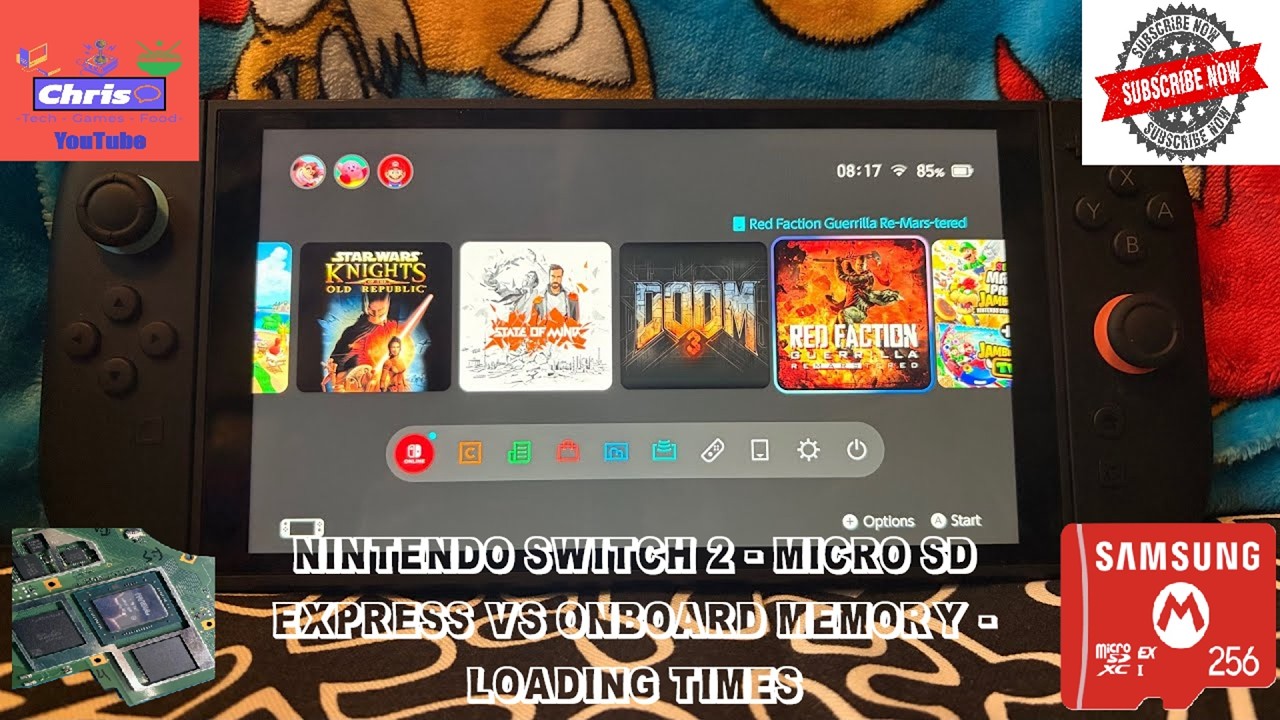 Nintendo Switch 2 — Скорость загрузки игр — Micro SD Express против встроенной памяти #nintendosw...
