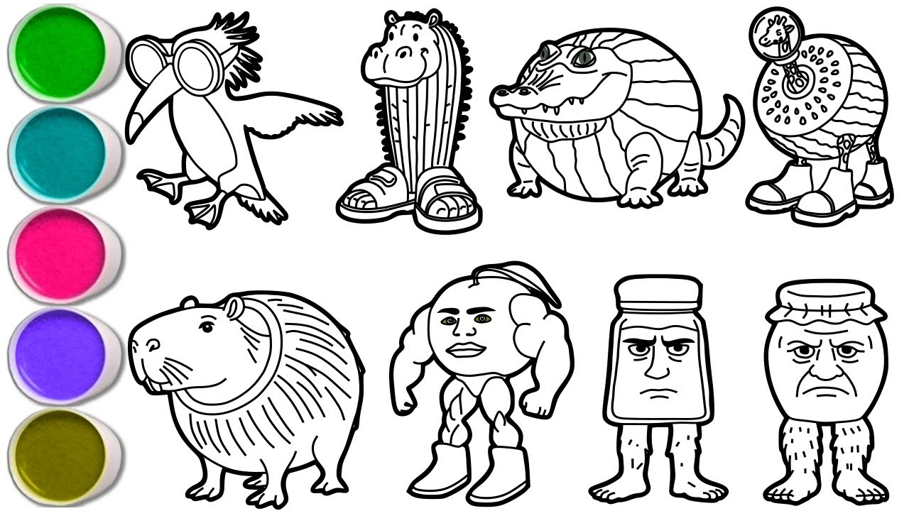 Draw Weird & Iconic Italian Meme Characters in 24 Minutes! Frulli Frulla, Il Cacto Hipopotamo, U Din