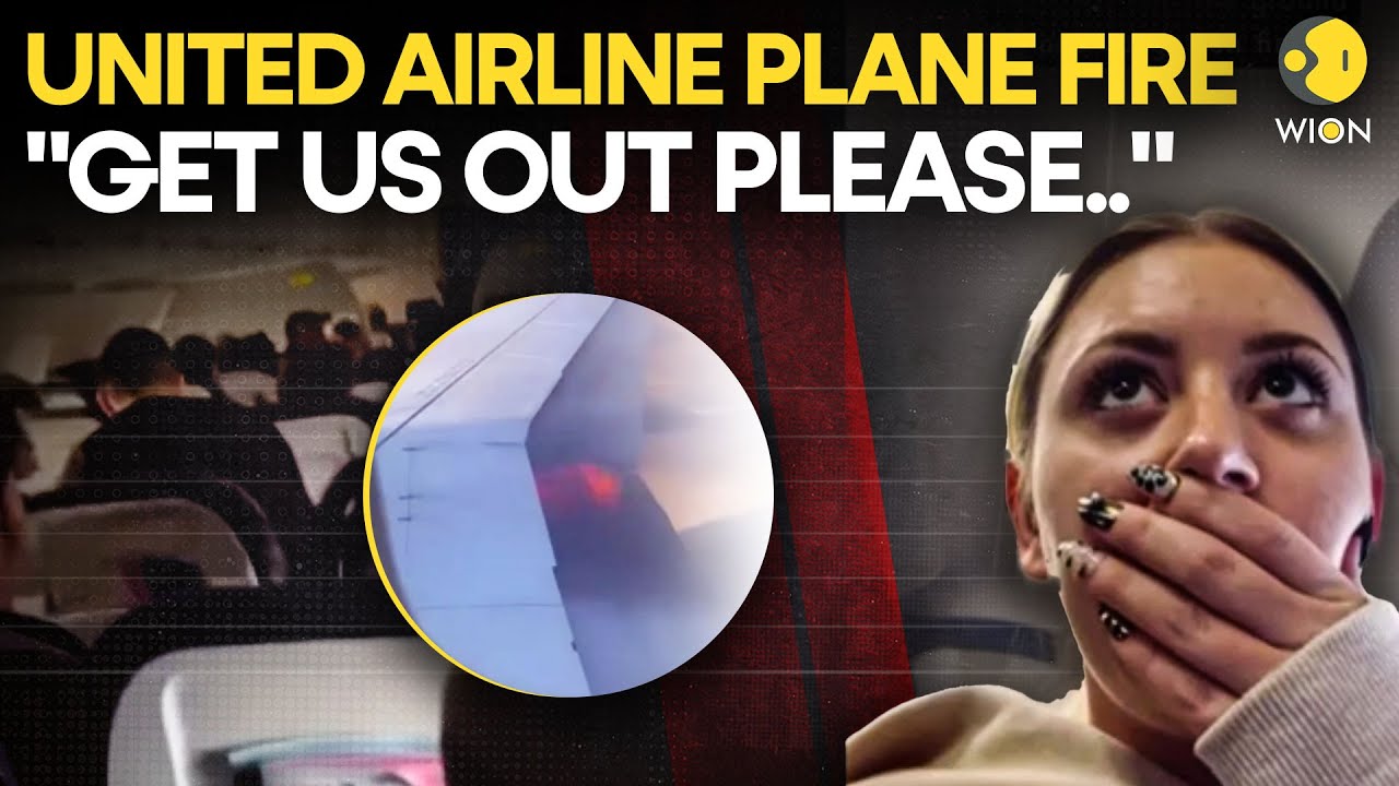 United Airline Plane Fire LIVE: Passengers Cry For Help As Plane Onboard Catches Fire | WION LIVE