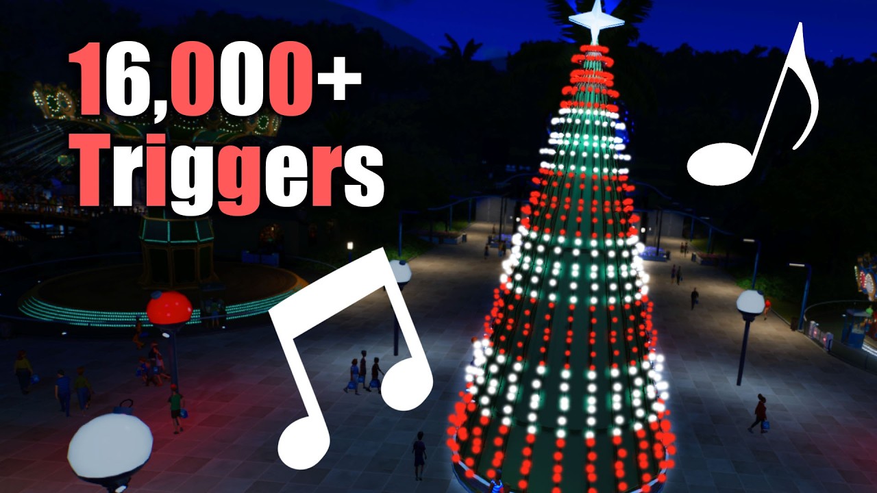 Synced to Music Christmas Display - Planet Coaster 2