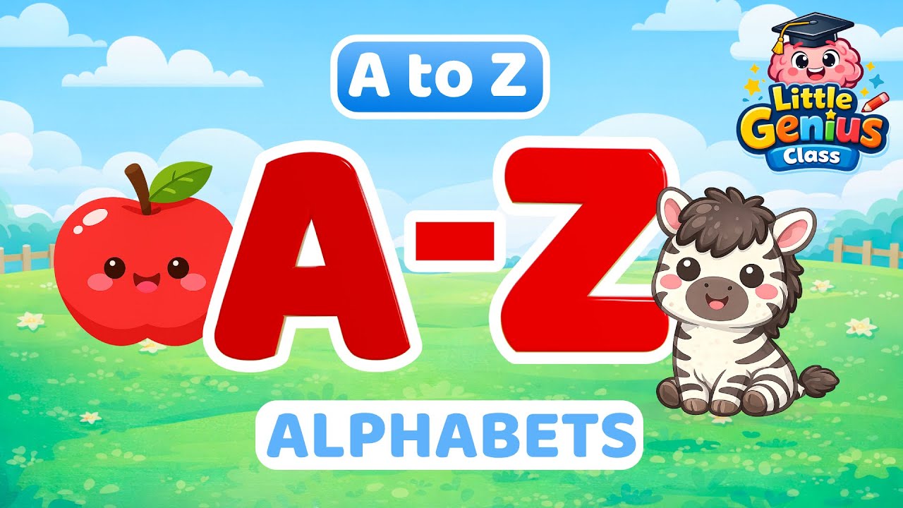 A to Z Alphabets | A for Apple 🍎 | ABC Learning for Kids | Little Genius Class #abcd #aforapple