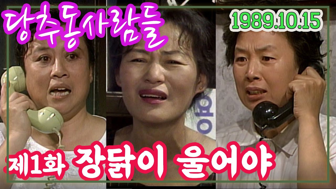 당추동 사람들 1화 장닭이 울어야 / 나문희 오현경 하희라 황준욱 박봉서 이호성 이일웅 김형자 [추억의 영상] KBS 1989 10 15 방송