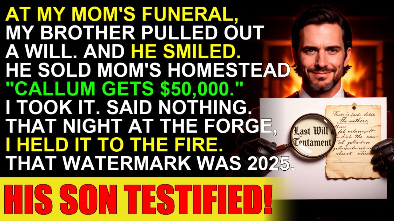 My Brother Forged Mom's Will at Her Funeral—I'm a Blacksmith. I Knew the Paper | Family Revenge