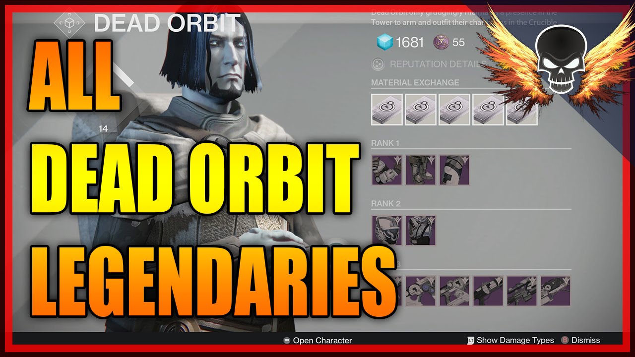 All Dead Orbit Legendary Weapons || The Taken King