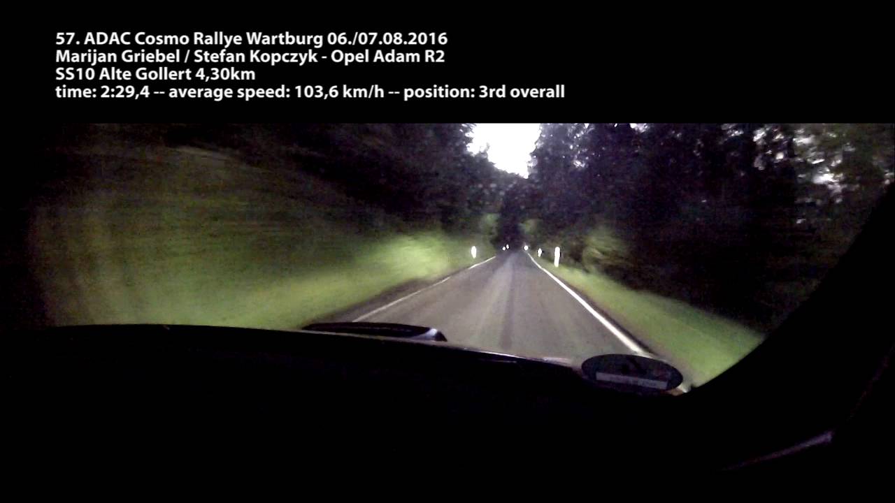 57. ADAC Cosmo Rallye Wartburg 2016 - WP10 Alte Gollert - Griebel/Kopczyk - Opel Adam R2