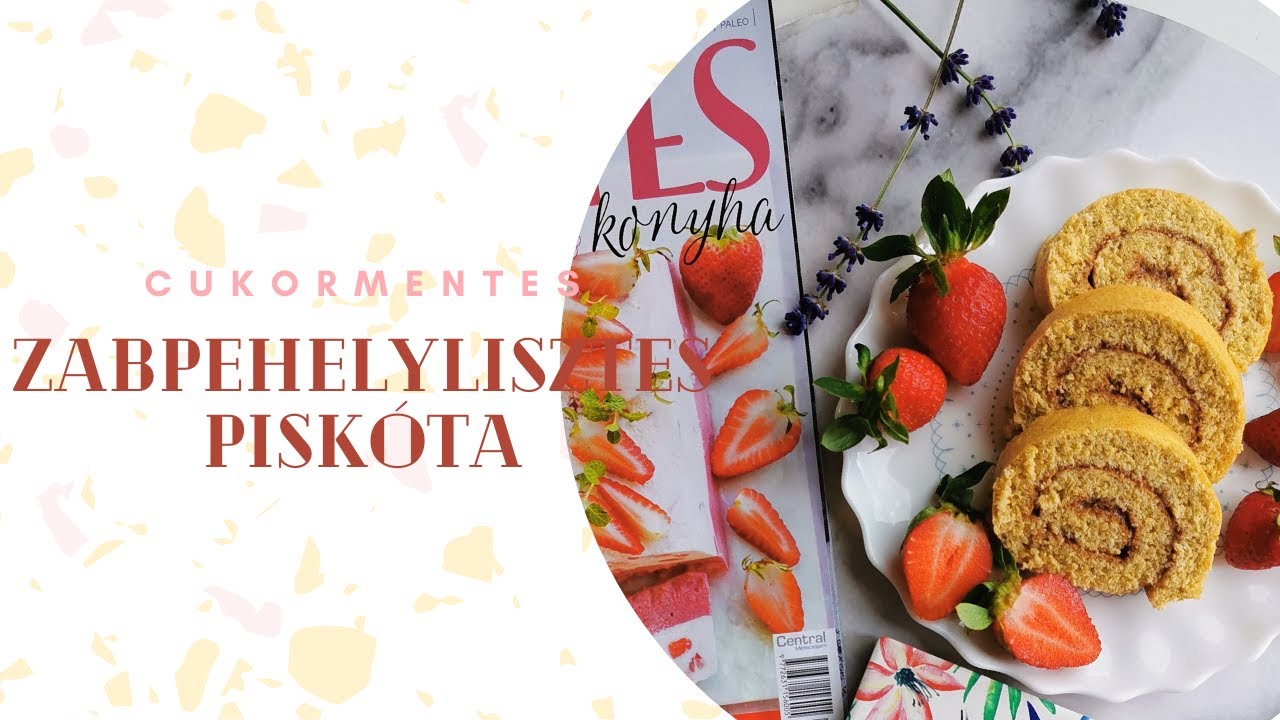 Zabpehelylisztes piskótatekercs - egyszerű és cukormentes