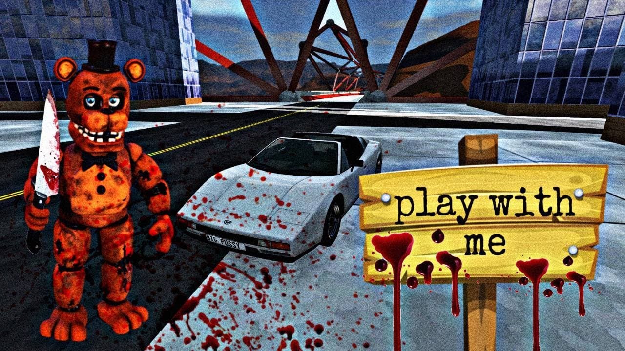 OMG Fraddy Fnaf found me in BeamNG😱😱😱