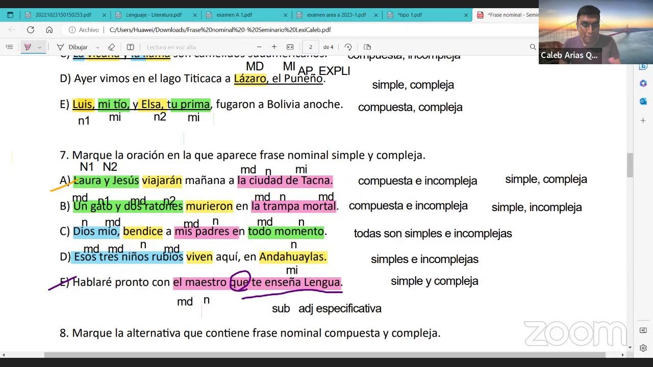 SEMINARIO DE FRASE NOMINAL