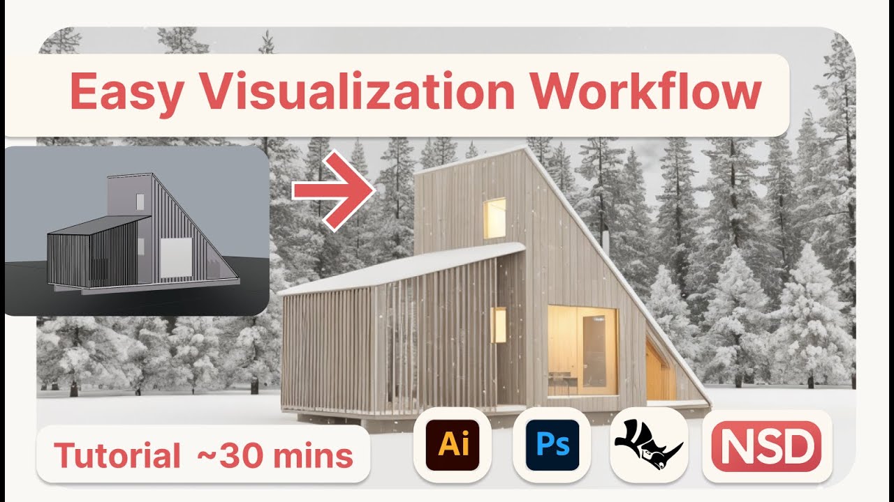 How To Create Great Visuals Without AI or Rendering Engines - Rhino 3D, Photoshop, Illustrator