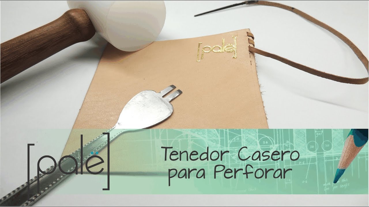 Tenedor Casero para Perforar#cuero #hechoamano  #moldesgratis #leather
