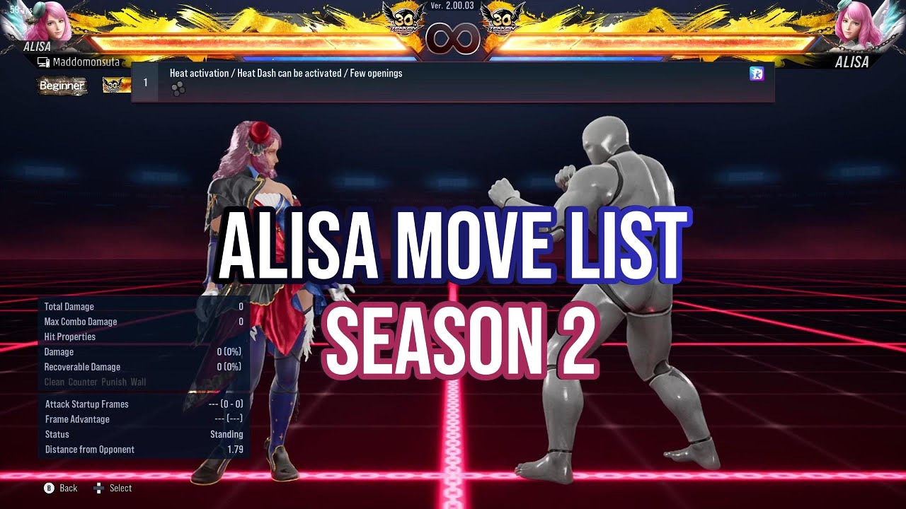 Alisa Season 2 Move List - Tekken 8