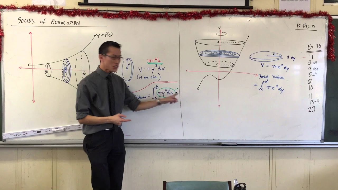 Solids of Revolution (3 of 3: Finding the Volume of an area rotated around the y axis)