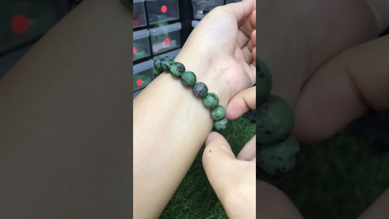CODE:RZ010 Ruby Zoisite Bracelet 10mm